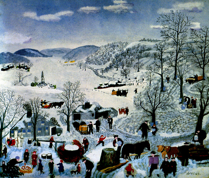 摩西奶奶作品 Sugaring Off 1943
