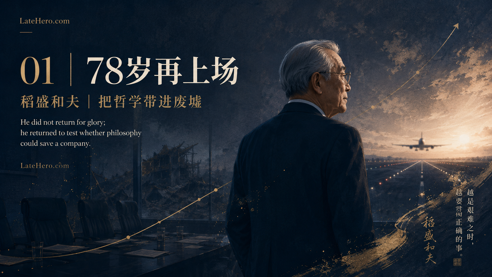 稻盛和夫78岁接手破产日航主题图