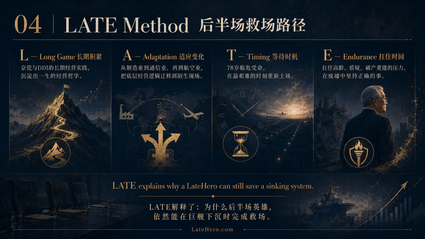 稻盛和夫 LATE Method 后半场救场路径