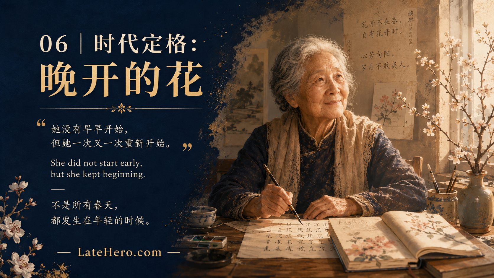 姜淑梅晚开的花主题图
