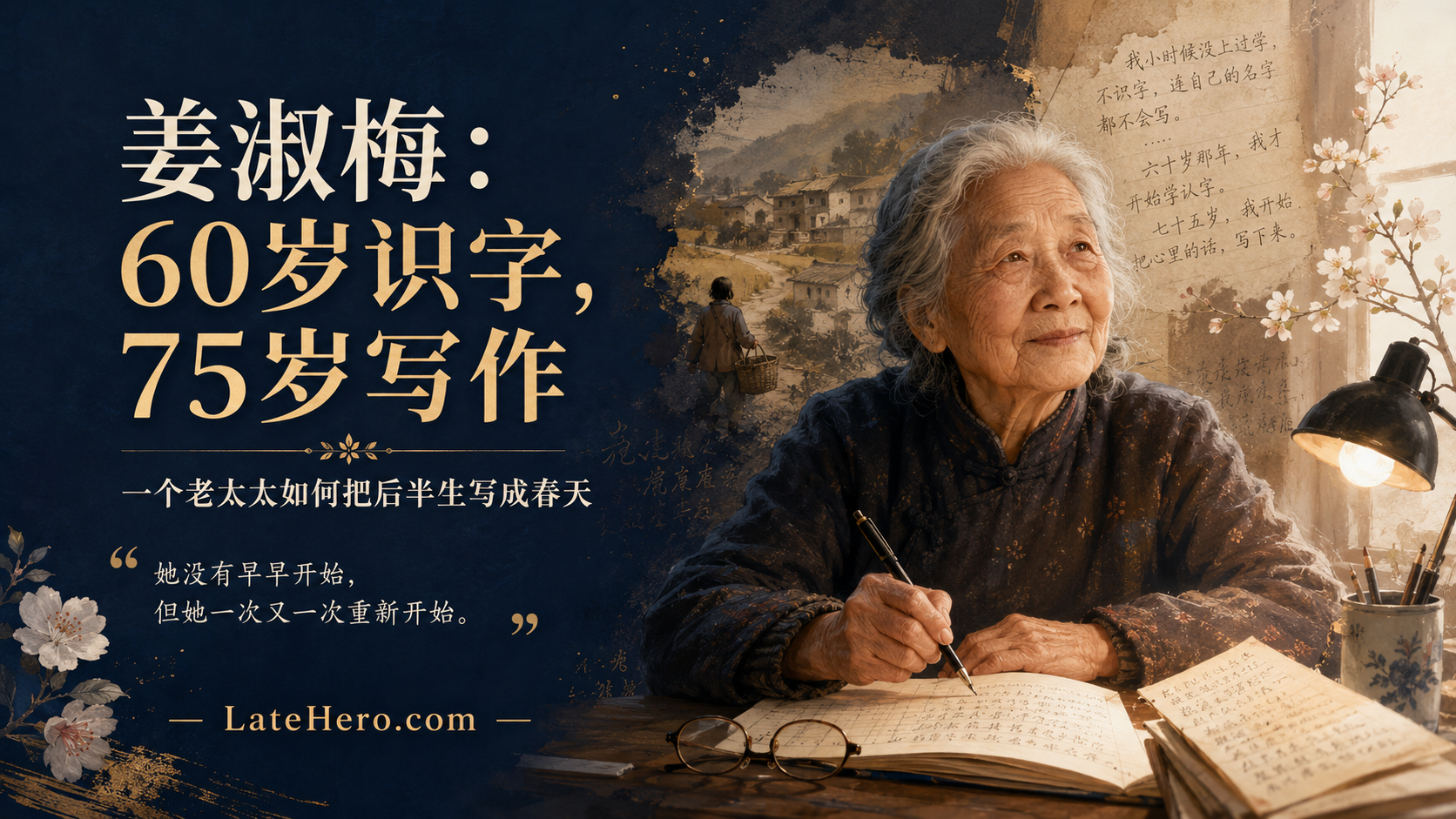 姜淑梅60岁识字75岁写作主题图