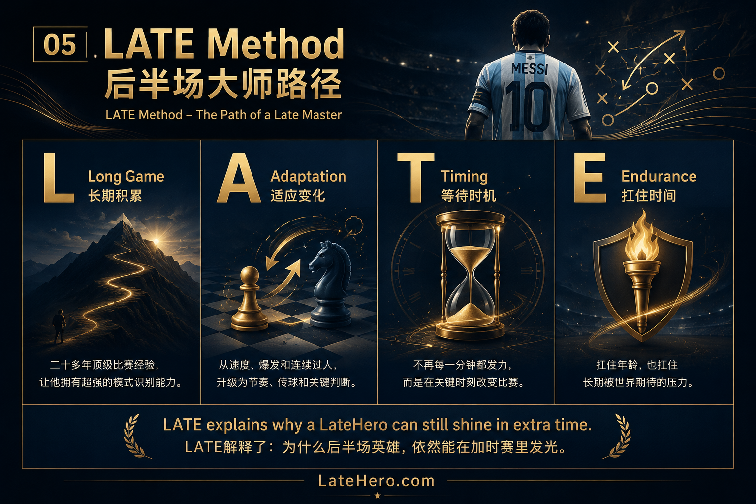 梅西 LATE Method 后半场大师路径